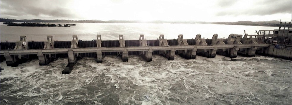 Trecho da usina hidrelétrica de Belo Monte/GNews (Foto: Reprodução GloboNews)