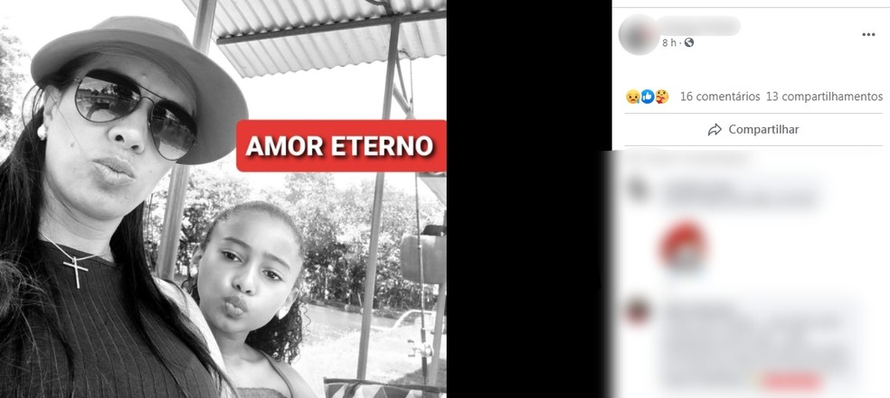 Ana Paula e Ana Vitória morreram após acidente em Marília — Foto: Facebook/Reprodução