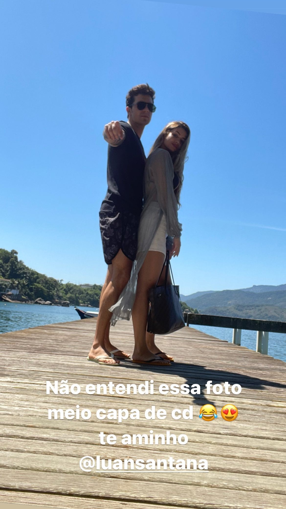 Luan Santana mergulha com a namorada, Izabela Cunha, em Angra dos Reis (Foto: Reprodução/Instagram)