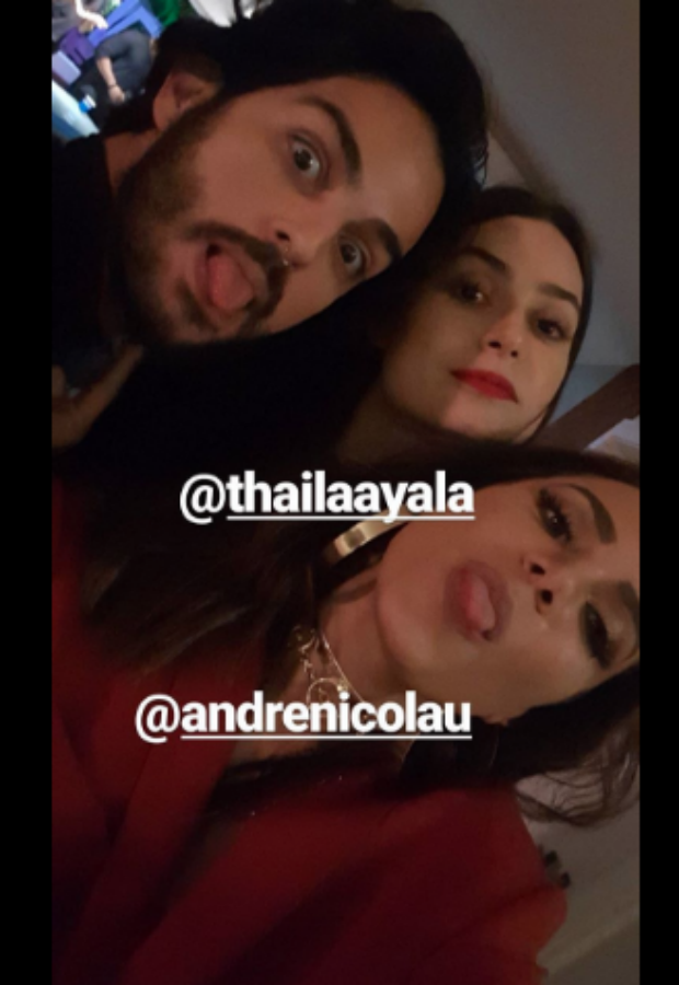 Anitta com Thaila Ayala e André Nicolau (Foto: Reprodução/Instagram)