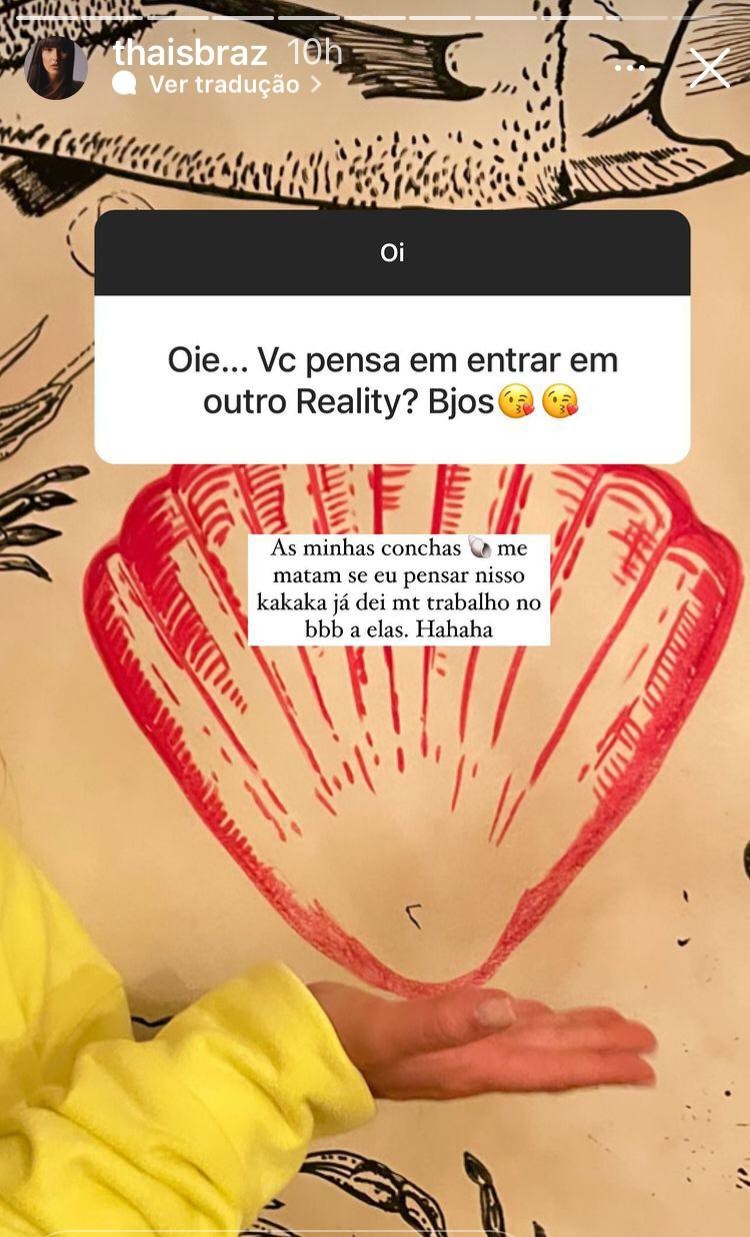 Thais Braz responde seguidores nas redes sociais (Foto: Reprodução / Instagram)