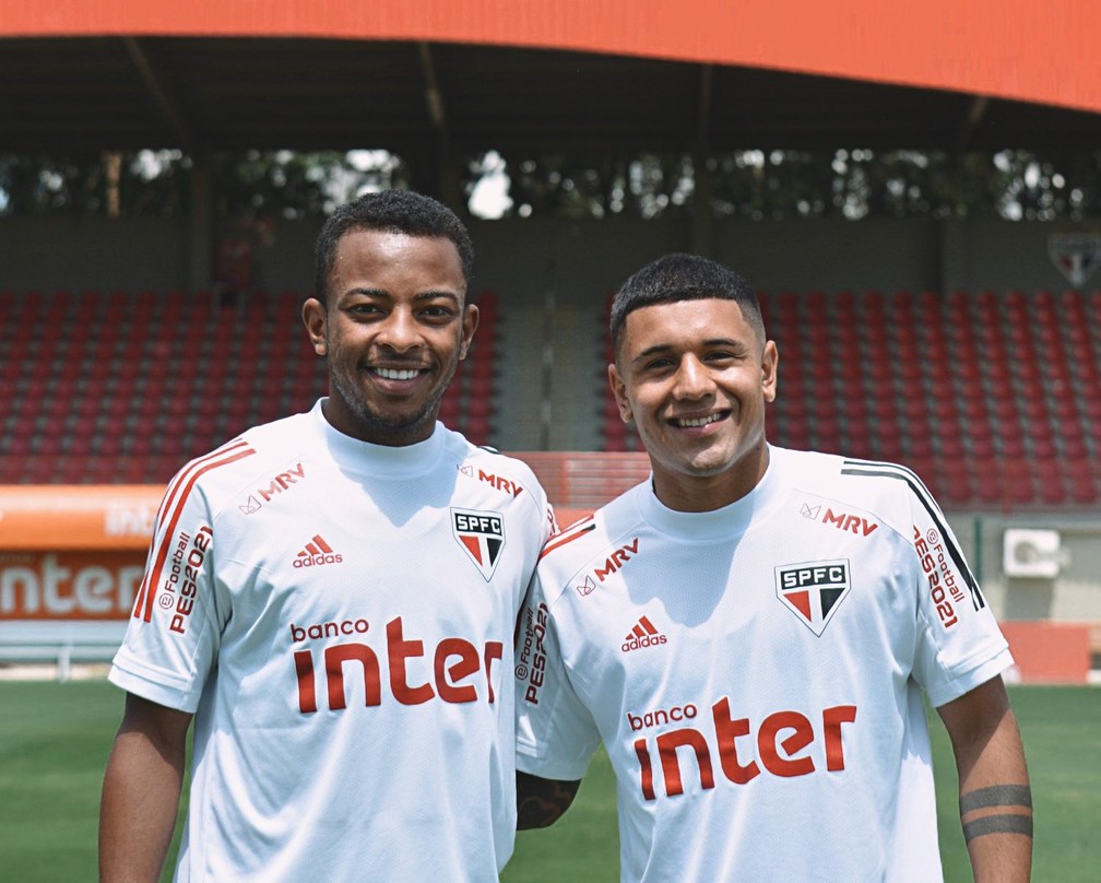 Wellington e Galeano, no São Paulo — Foto: São Paulo FC / divulgação