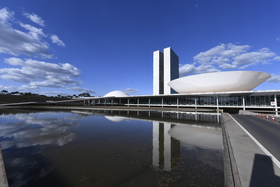 Fachada do Congresso Nacional, a sede das duas Casas do Poder Legislativo brasileiro — Foto: Jefferson Rudy/Agência Senado