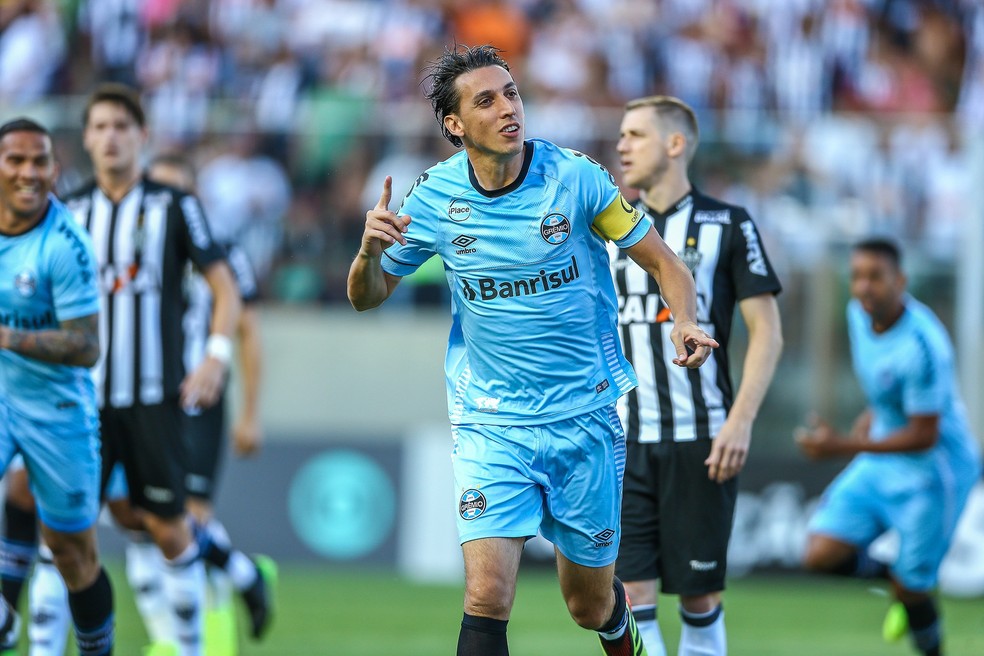 Geromel foi o responsável pelo gol gremista — Foto: Lucas Uebel/Divulgação Grêmio