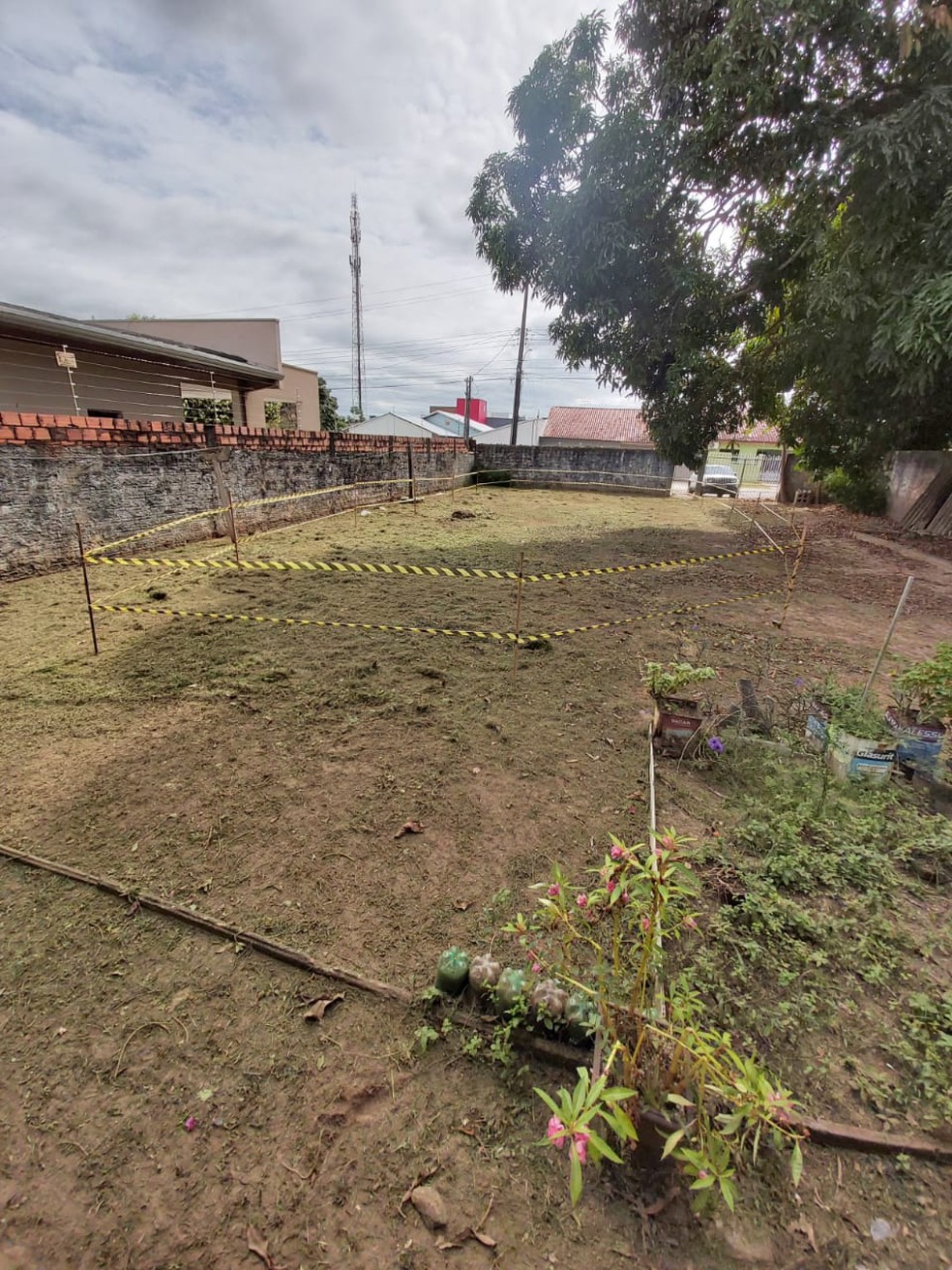 Pista construída por Vanberto no quintal de sua casa — Foto: Arquivo Pessoal