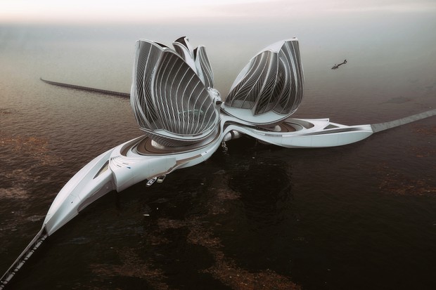 Designer eslovaca vence prêmio com projeto para estação flutuante capaz de limpar o Oceano (Foto: Marko Margeta / Divulgação)