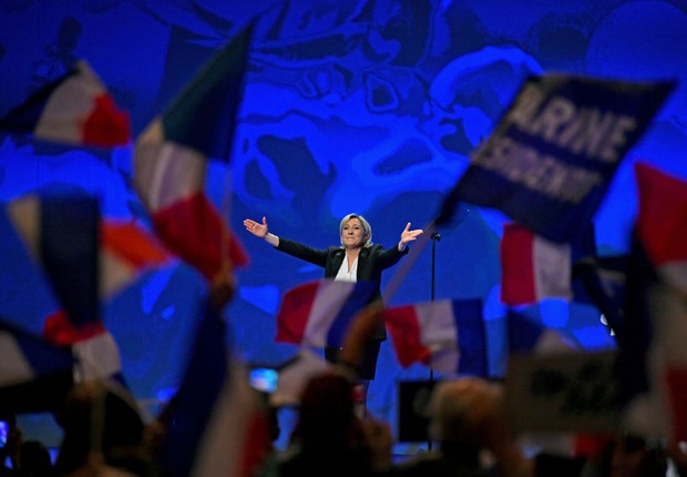 Marine Le Pen, líder de extrema-direita na França (Foto: Jeff J Mitchell/Getty Images)