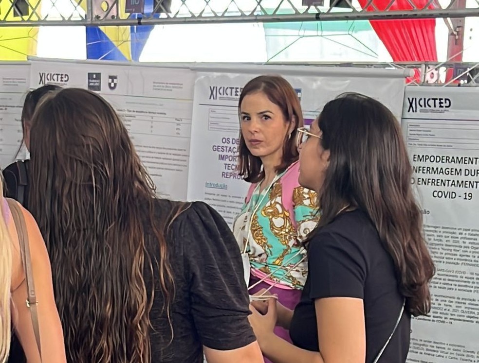 Suzane von Richthofen participa de evento acadêmico em universidade de Taubaté. — Foto: Arquivo pessoal