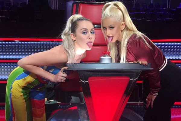 Miley Cyrus e Christina Aguilera (Foto: Reprodução Instagram)