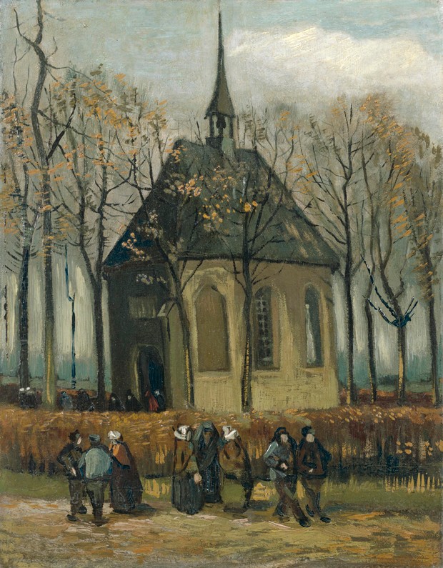 'A igreja protestante de Noenen', datada entre 1884 e 1885, também foi recuperada (Foto: Van Gogh Museum/AP)