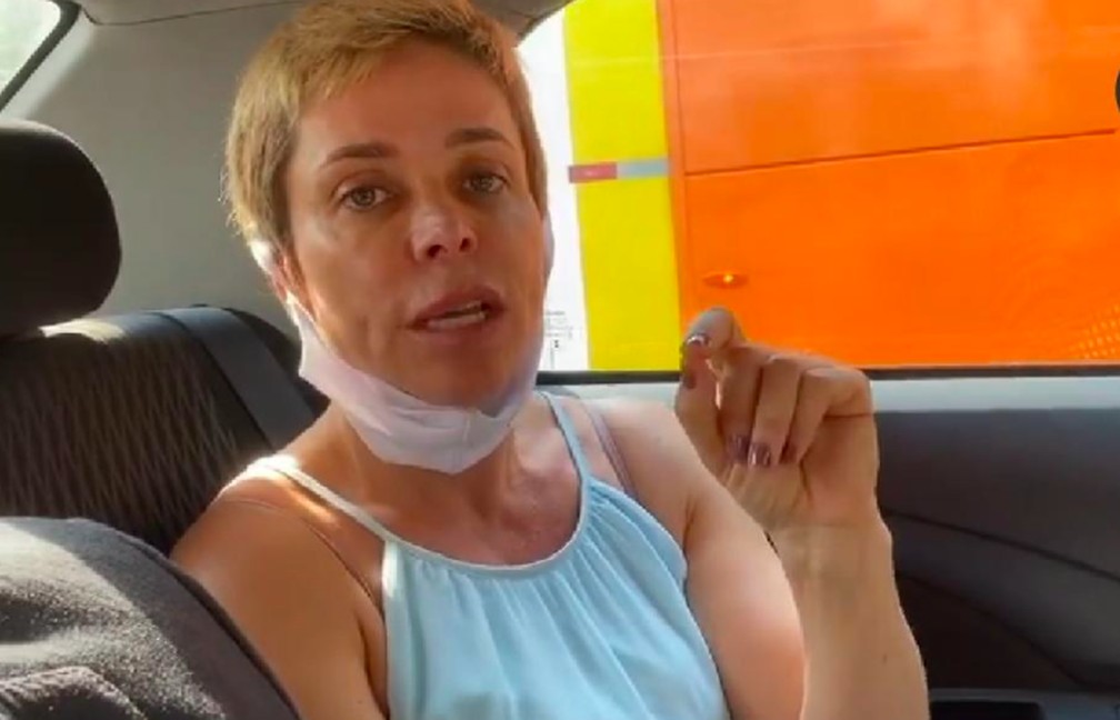 Ex- deputada Cristiane Brasil a caminho da polícia nesta sexta-feira (11) — Foto: Reprodução