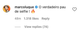Marco Luque comenta em foto de Dani Alves (Foto: reprodução Instagram)