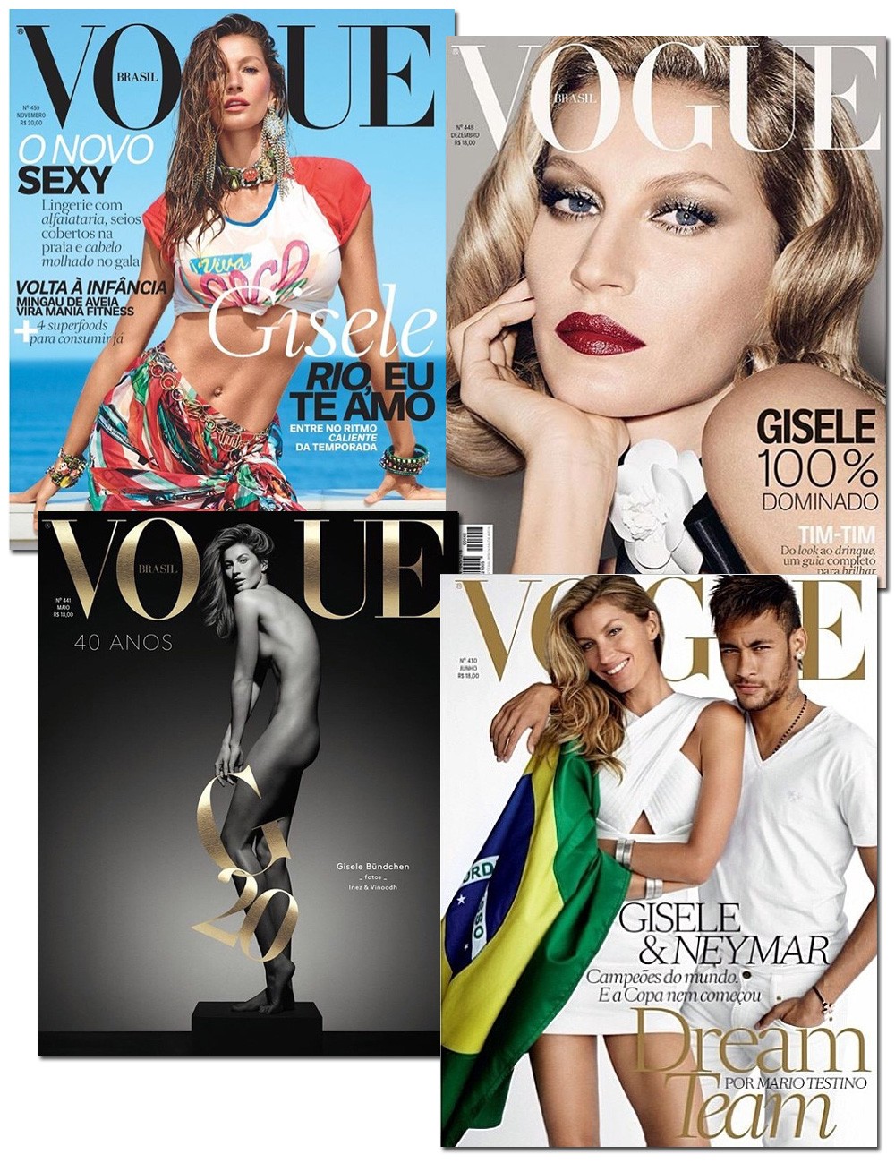 Capas da Vogue Brasil também fazem parte do feed da top no Instagram (Foto: Reprodução/Instagram)