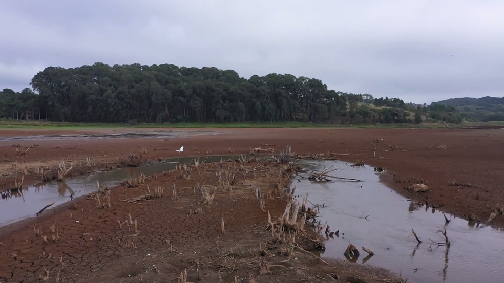 Reservatórios de água que abastecem Curitiba e Região apresentam baixa após longo período de estiagem — Foto: Arquivo/RPC