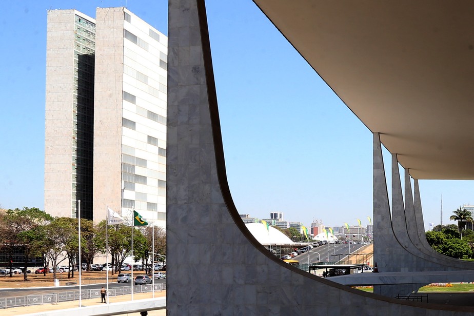O Congresso e o Palácio do Planalto, em Brasília