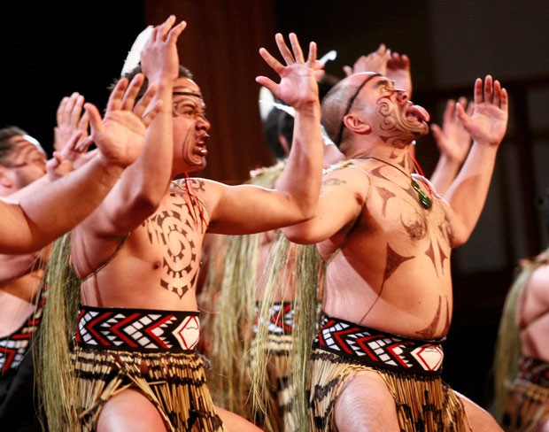As expressões faciais são um aspecto bastante importante no Haka, no sentido de intimidar e demonstrar ferocidade, além de outras emoções (Foto: Divulgação/Tourism New Zealand/James Heremaia)