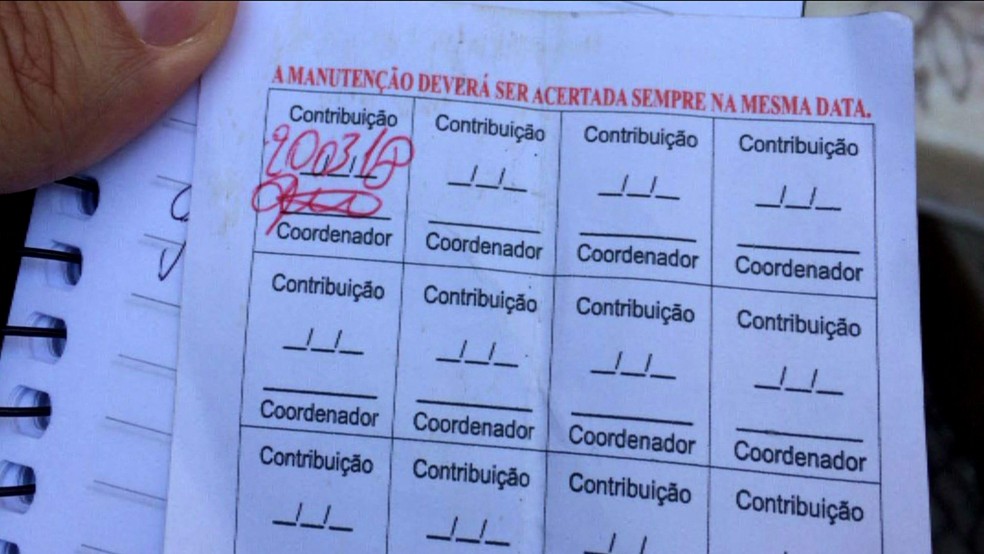 Moradores de prédio ocupado tinham carteirinha com controle de pagamento (Foto: TV Globo/Reprodução)