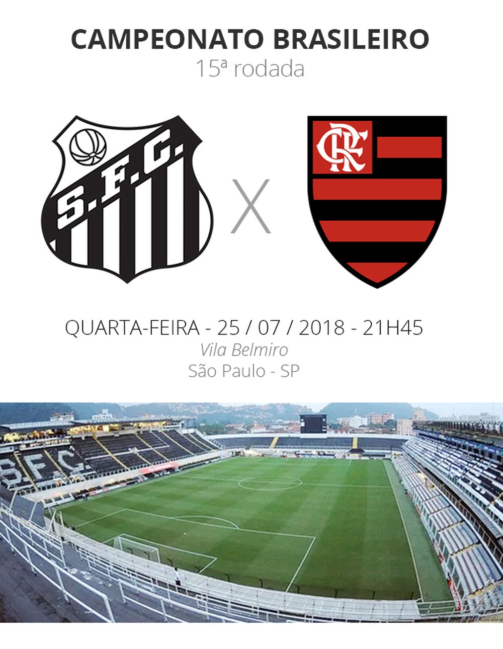 Santos x Flamengo: 15ª rodada do Campeonato Brasileiro