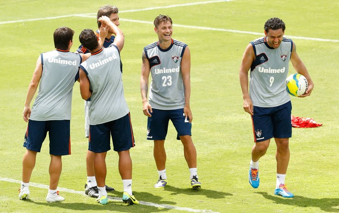 Fred, Conca, Renato Gaucho, Rafael Sobis  treino Fluminense (Foto: Roberto Filho / Ag. Estado)