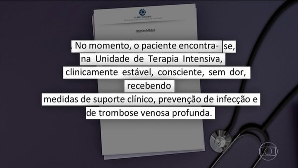 Quadro de Bolsonaro é estável após 7 horas de cirurgia, diz boletim médico — Foto: Reprodução/JN