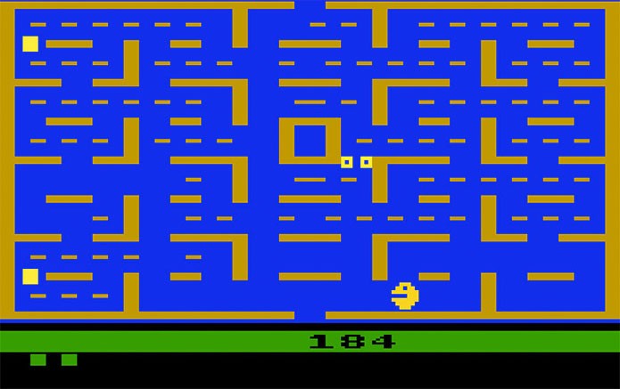 O viciante e clássico Pac-Man no Atari (Foto: Reprodução/Atari Archives)