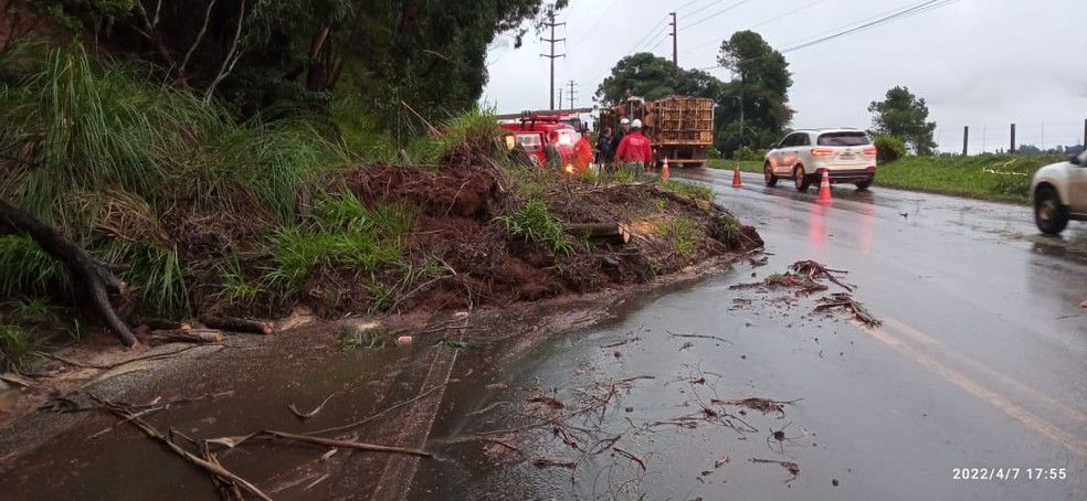 Trecho em Caçador, no Oeste catarinense — Foto: PMRv/Divuçgação