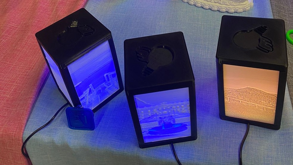 Peças produzidas no curso de Impressão 3D — Foto: Aderes/Divulgação