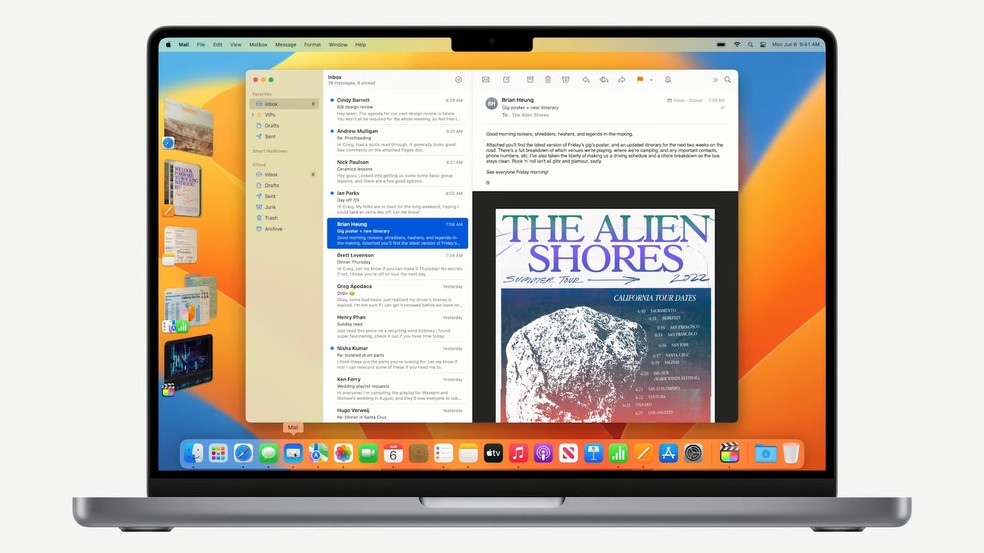 O novo macOS Ventura deve chegar aos computadores da Apple até final de 2022 — Foto: Reprodução/WWDC 22