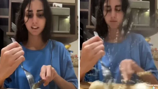 Vídeo de ovo estourando ao ser espetado com garfo viraliza