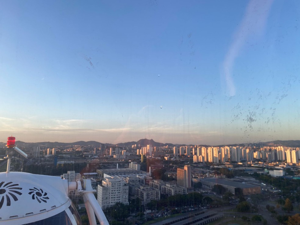 Vista da cabine da Roda Rico em São Paulo — Foto: Deslange Paiva/g1