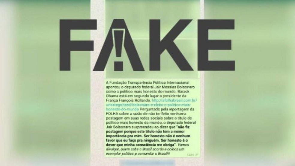 Mensagem falsa que tem circulado na web — Foto: Reprodução