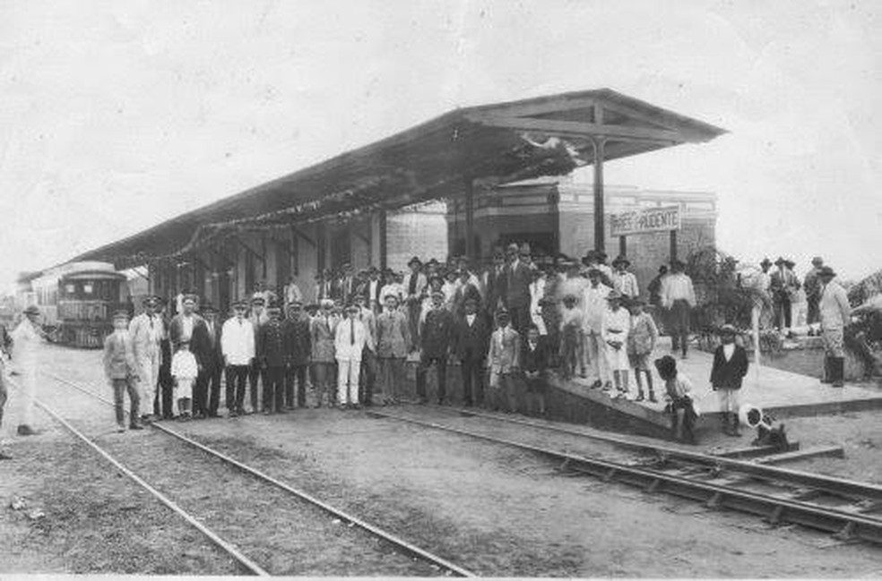Ferrovia representou desenvolvimento para a região de Presidente Prudente — Foto: Museu e Arquivo Histórico de Presidente Prudente/Reprodução