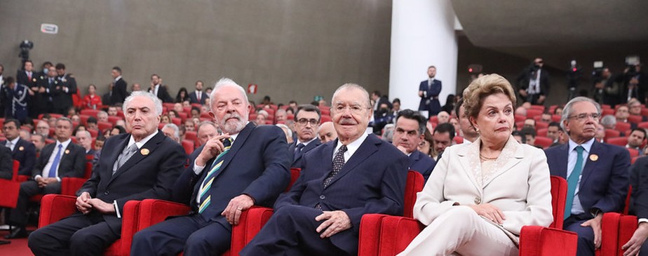 Ex-presidentes na posse de Alexandre de Moraes