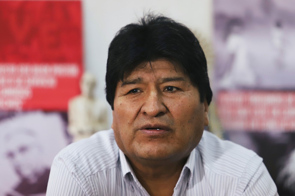 Imagem de Evo Morales durante entrevista no dia 6 de janeiro de 2020 — Foto: Matias Baglietto/Reuters