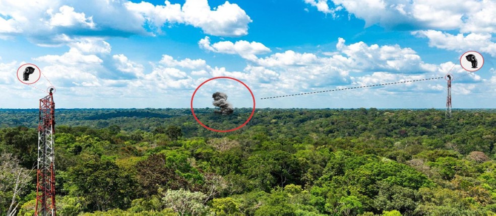 Sistema vai cruzar dados de geolocalização de duas torres para gerar coordenadas da localização exata do foco de incêndio — Foto: Ascana/Divulgação