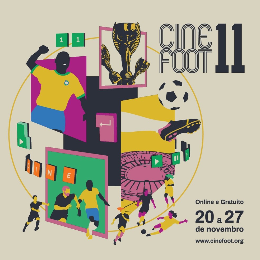 O cartaz da edição de número 11 do Cinefoot — Foto: Divulgação