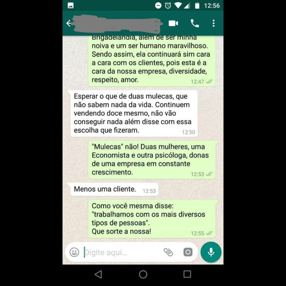 Cliente reclamou por ser atendida por homossexual em Resende (Foto: DivulgaÃ§Ã£o/Redes Sociais)