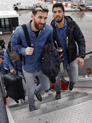Messi Barcelona embarque (Foto: Reprodução/Twitter)