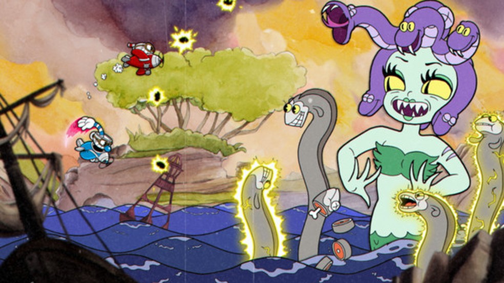 O sucesso de Cuphead rendeu uma adaptação em série animada na Netflix — Foto: Reprodução/Steam