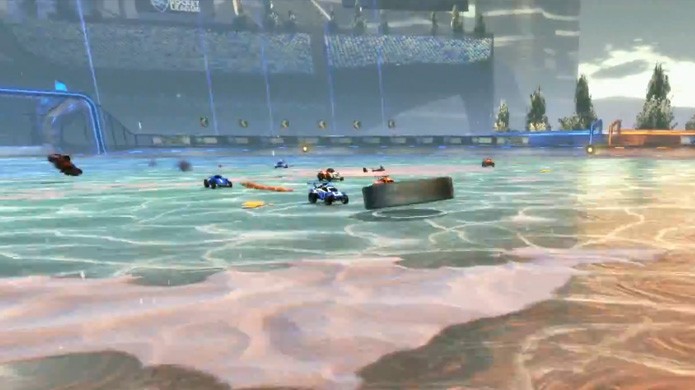 Rocket League trará mudanças drásticas em seus DLCs até com modo de hóquei no gelo (Foto: Reprodução/YouTube)