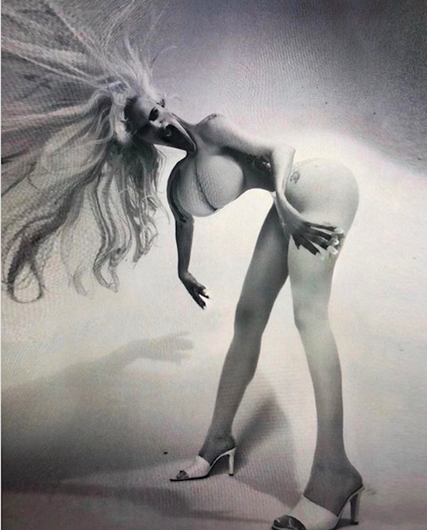 Uma das imagens distorcidas e bizarras compartilhadas pela cantora Lady Gaga (Foto: Instagram)