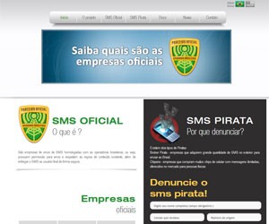 Portal 'SMS Pirata' denuncia mensagens de texto (SMS) ilegais às operadoras. (Foto: Reprodução)
