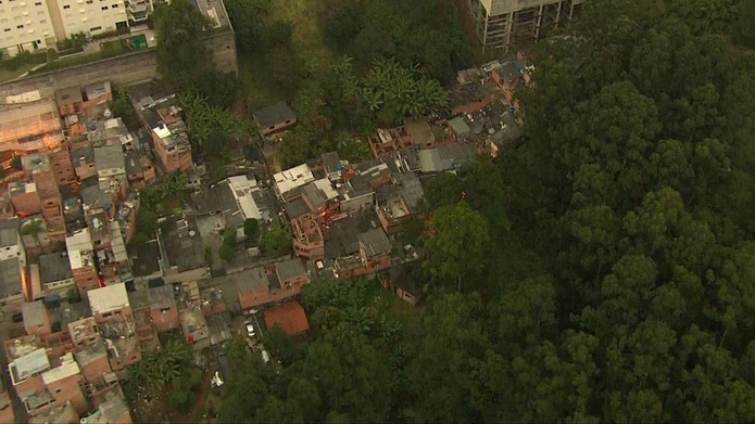 Paraisópolis fica na Zona Sul da cidade de São Paulo (Foto: Reprodução/TV Globo)
