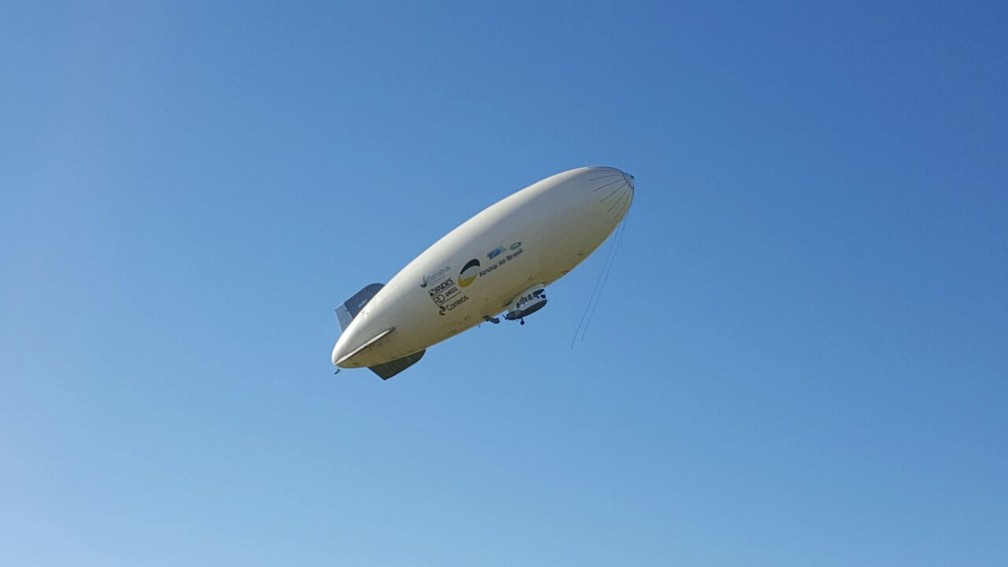  ADB 3-X01 é o primeiro dirigível tripulado produzido na América Latina (Foto: Ana Marin/G1)