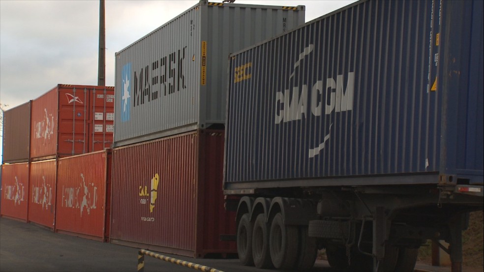 Número de contêiners aumentou 59% com relação ao mesmo período de 2017 (Foto: Reprodução/TV TEM)