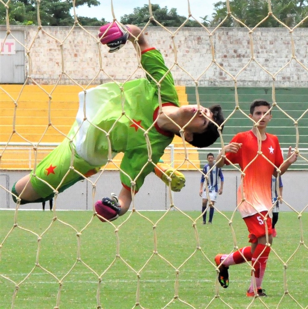 Goleiro Ramon, do Rio Branco-AC, durante partida do torneio Acre/Rondônia, em 2016 — Foto: Arquivo pessoal/Manoel Façanha