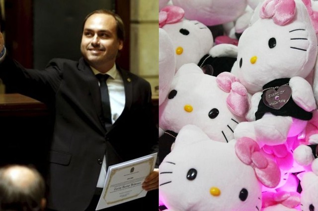 Carlos Bolsonaro e Hello Kitty : Lauro Jardim