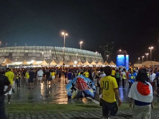 Arena Pernambuco recebe primeiro jogo da Copa, entre Japão e Costa do Marfim (Foto: Débora Soares / G1)