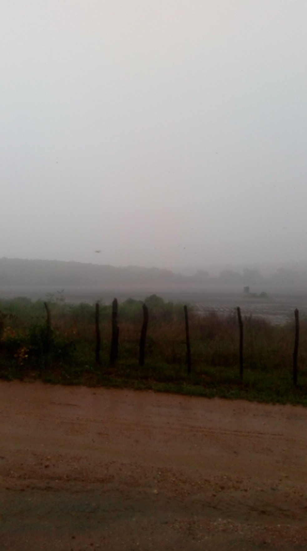 Manhã desta quinta-feira (28) na cidade de Juazeiro do Norte. — Foto: Andressa Sousa/Arquivo Pessoal