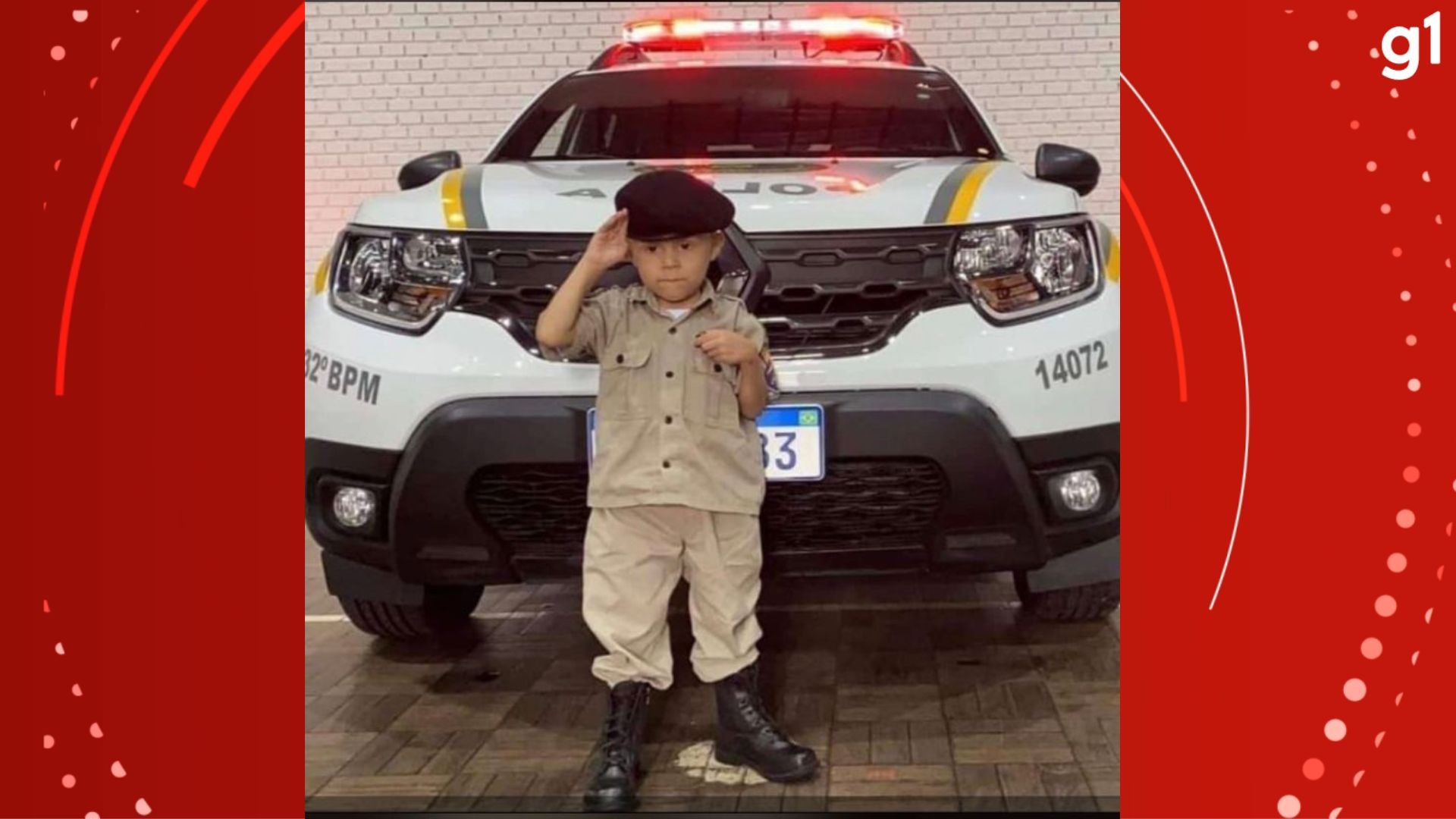 Morre menino de 5 anos com câncer raro nos rins que visitou batalhão da PM no RS
